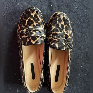 Designer loafers Longchamp Le Pliage Heritage Calf Hair womens eu 35 US 5